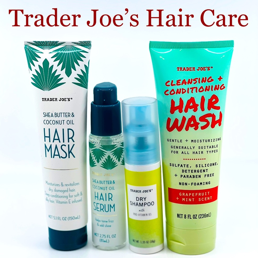 Trader Joe’s Hair Mask, Hair Serum, Dry Shampoo or Co-Wash Cleansing Conditioner